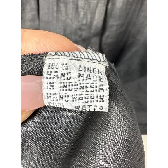 Cleobella NWT Women’s Black 100% Linen Button Down Dress size Small - Picture 5 of 7